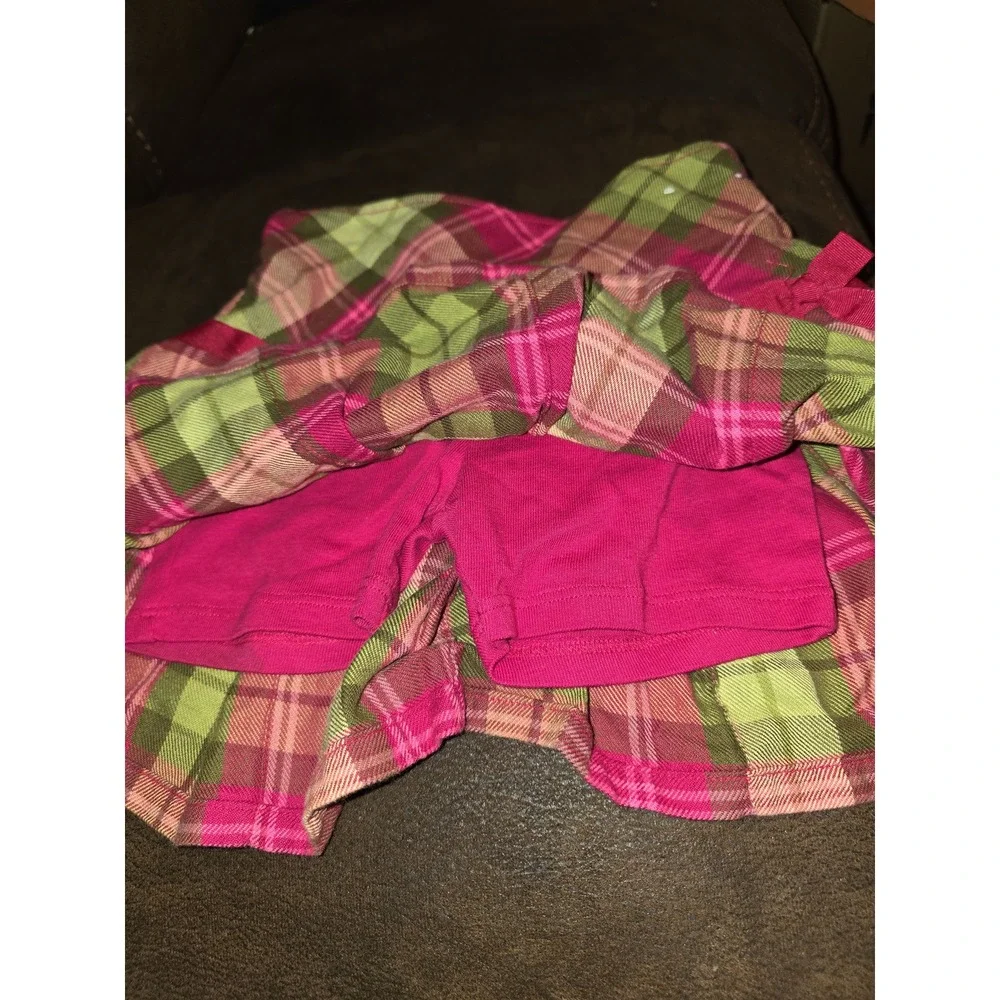Gymboree butterfly girl top and plaid skort size 5